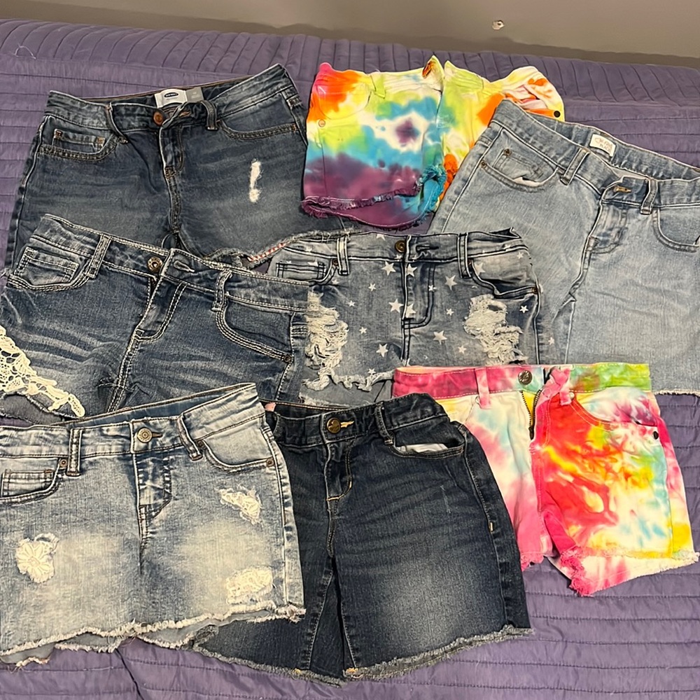 ⭐️ENTIRE LOT ⭐️ 8 pairs of kids denim shorts